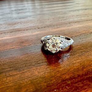 14k Gold Old Mine Cut Moissanite Ring